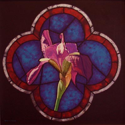 Painting: Church of the Latter Day Iris-©1990-C.E.Newland - acrylic - Private Collection