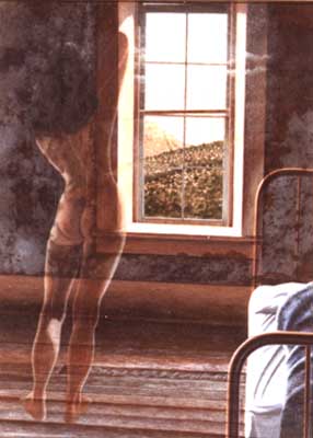Ghost Town Bedroom - ©1979-C.E.Newland - Acrylic - Private collection